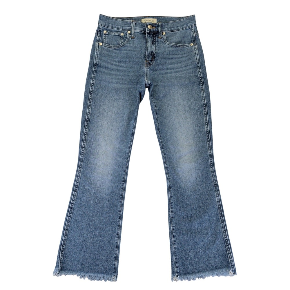 Madewell Cali Demi-Boot High Rise Jeans Blue‎ Raw Hem J8758 Womens 26